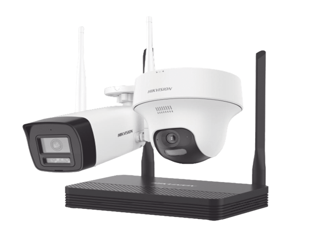 Hikvision 4MP H.265 1 bullet + 1 turret WiFi NVS Kit