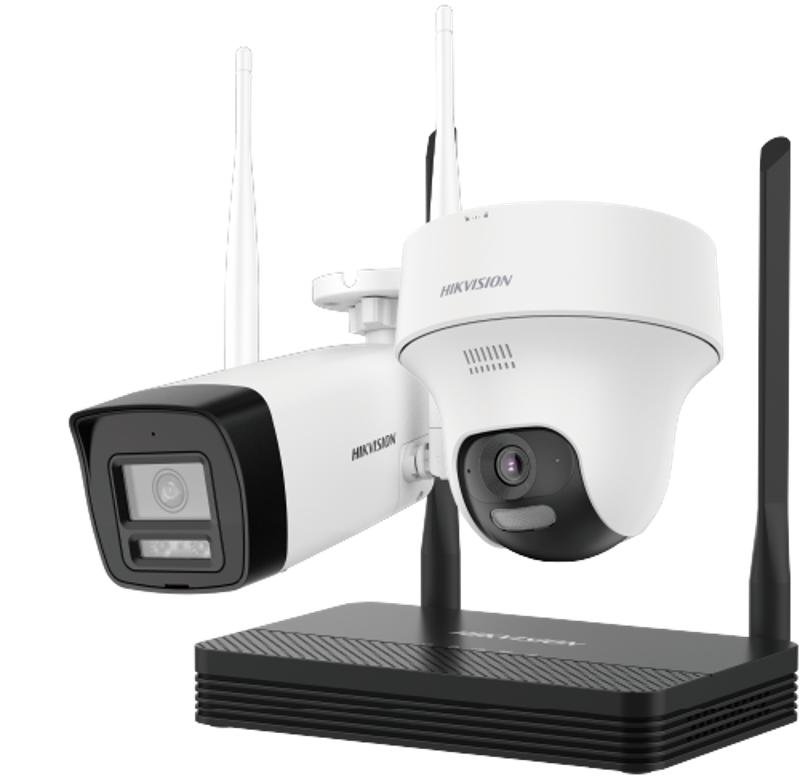 Hikvision 4MP H.265 1 bullet + 1 turret WiFi NVS Kit